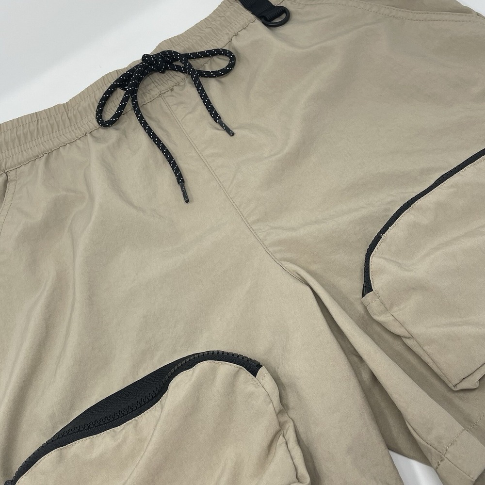 Pacsun Multi Cargo Shorts Mens Tan Cotton Nylon Outdoor Hiking Running Medium
